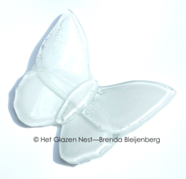 Witte vlinder van glaskunst