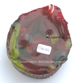 Waxinelichtje in rode glas casting