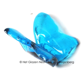 Aqua blauwe vlinder van glas