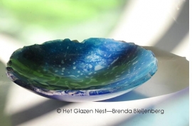 fusing glas schaal “gebrokkelde rand”