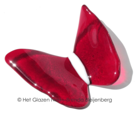 Rode vlinder van glaskunst