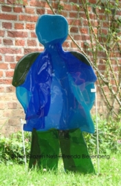 sculptuur "blauwe man"