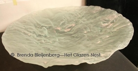 Grote schaal in fusing glas “blank met structuren”