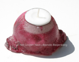 Waxinelichtje in roze kleuren