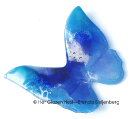 Blauwe vlinder als grafkunst