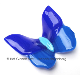Blauwe vlinder van glas