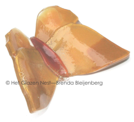 Abstract glazen vlinder in zandkleuren