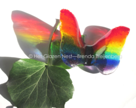 Regenboog vlinder in glaskunst