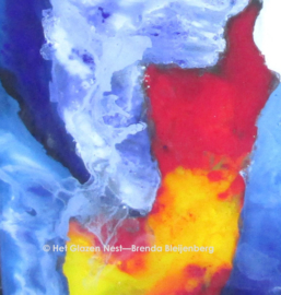 Glasplaat met abstracte engel