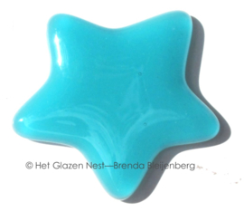 klein sterretje in licht zee blauw glas