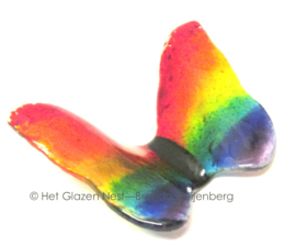 Regenboog vlinder in glaskunst