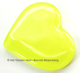 klein geel hartje in glasfusing
