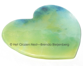 Glaskunst hart in pastel kleuren