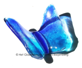 Kleine vlinder in aqua glas