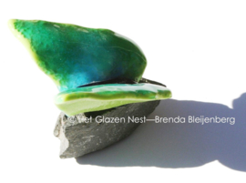 Glazen vlinder in zeegroen