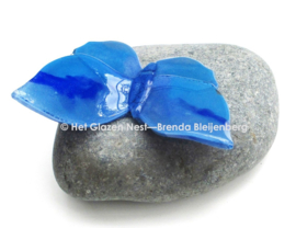 Blauwe glas vlinder op Iceland stone