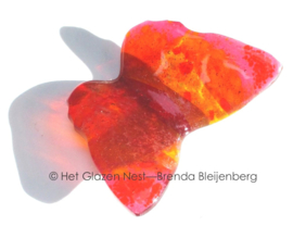 Oranje vlinder van glaskunst