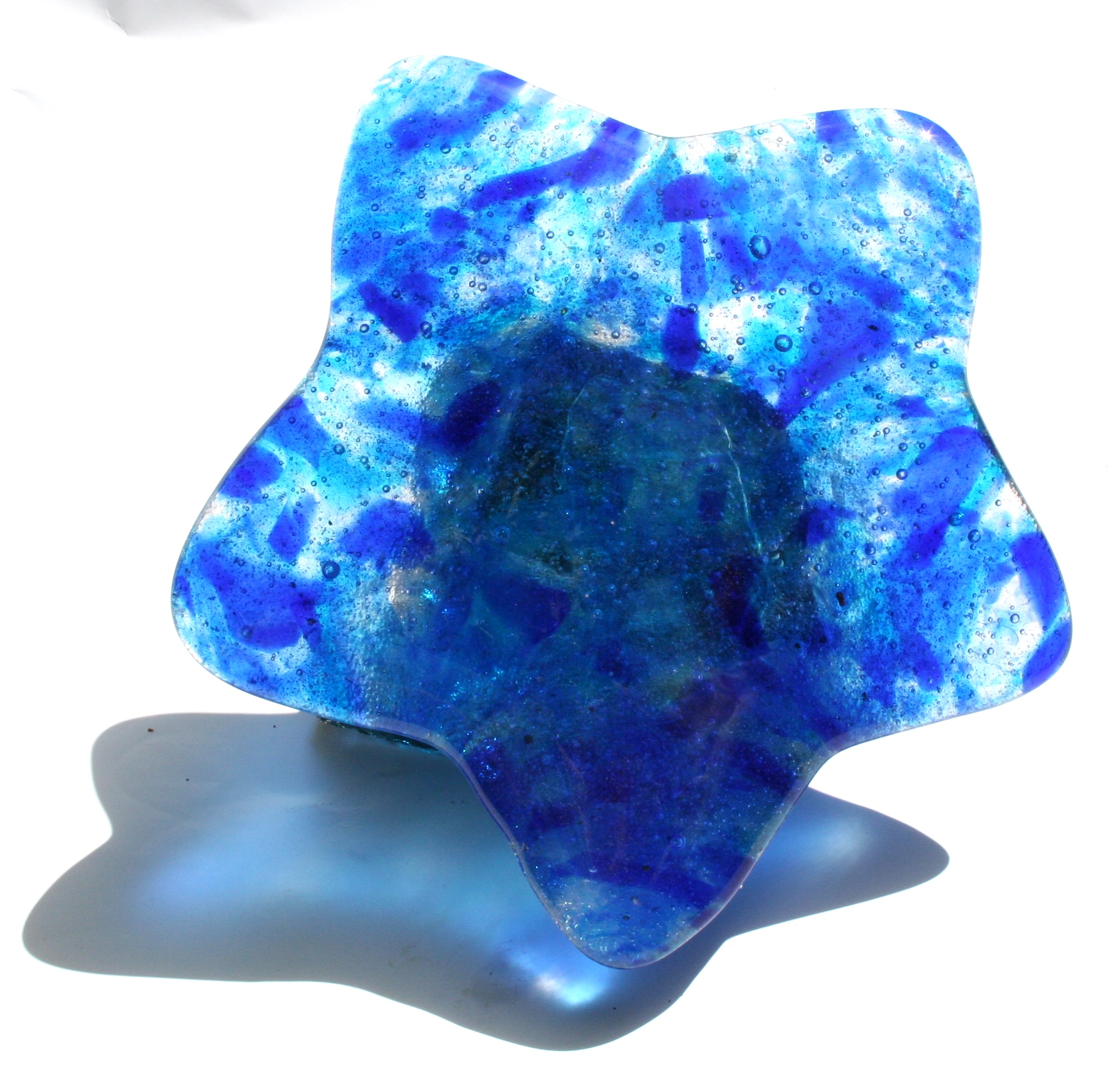 “Blauwe ster in glaskunst”