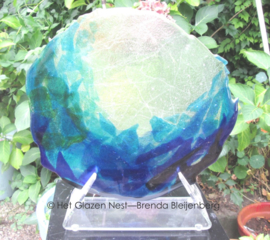 sculptuur "grillig blauw groen"