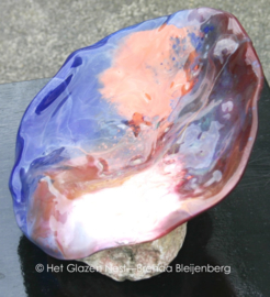 Grillig glas in heide kleuren