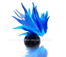 silhouet in grillige blauw als mini urn