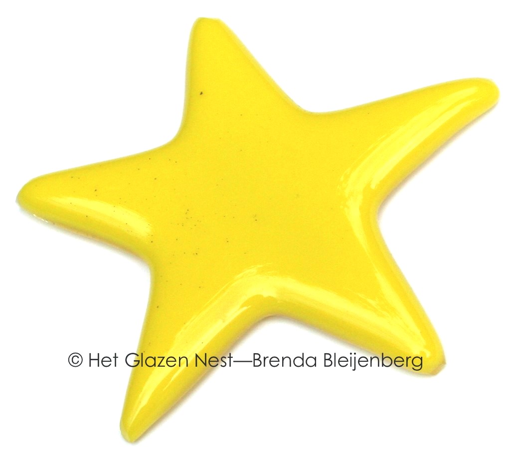 Gele glazen ster