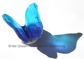 Glasvlinder in aqua en blauwe kleuren