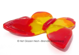 vlindertje in rood en geel