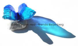Glasvlinder in aqua en blauwe kleuren