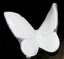 Witte urn vlinder van glas