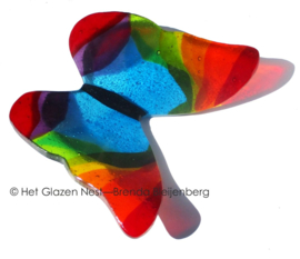 Bijzondere kleurige vlinder van glaskunst