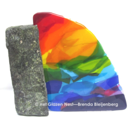abstracte regenboog kleuren in glas