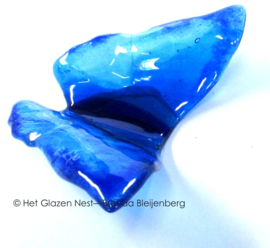 blauwe vlinder van glas