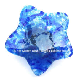 “Blauwe ster in glaskunst”