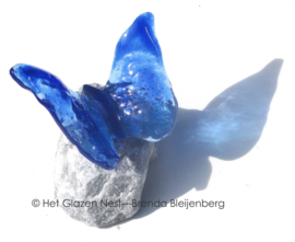 Speelse kleine blauwe urn vlinder
