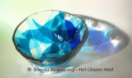 glas sculptuur "bolling in de lucht"