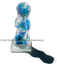 Glazen mensen beeld in abstractie