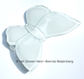Witte vlinder van glaskunst