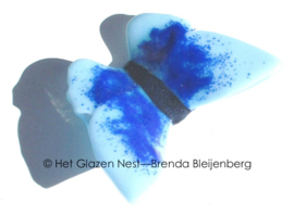 Aqua vlinder met blauwe accenten