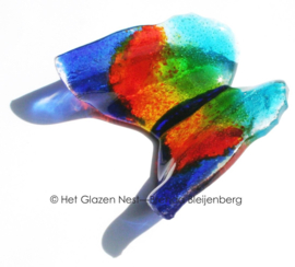 Glaskunst vlinder in speelse kleuren