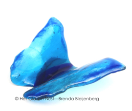 blauwe vlinder van glas