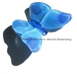Kleine vlinder in aqua blauwe kleuren
