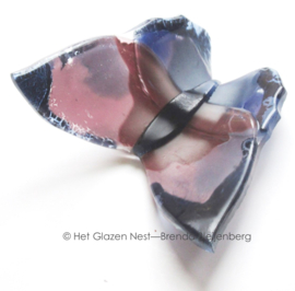 Paars roze vlinder van glaskunst