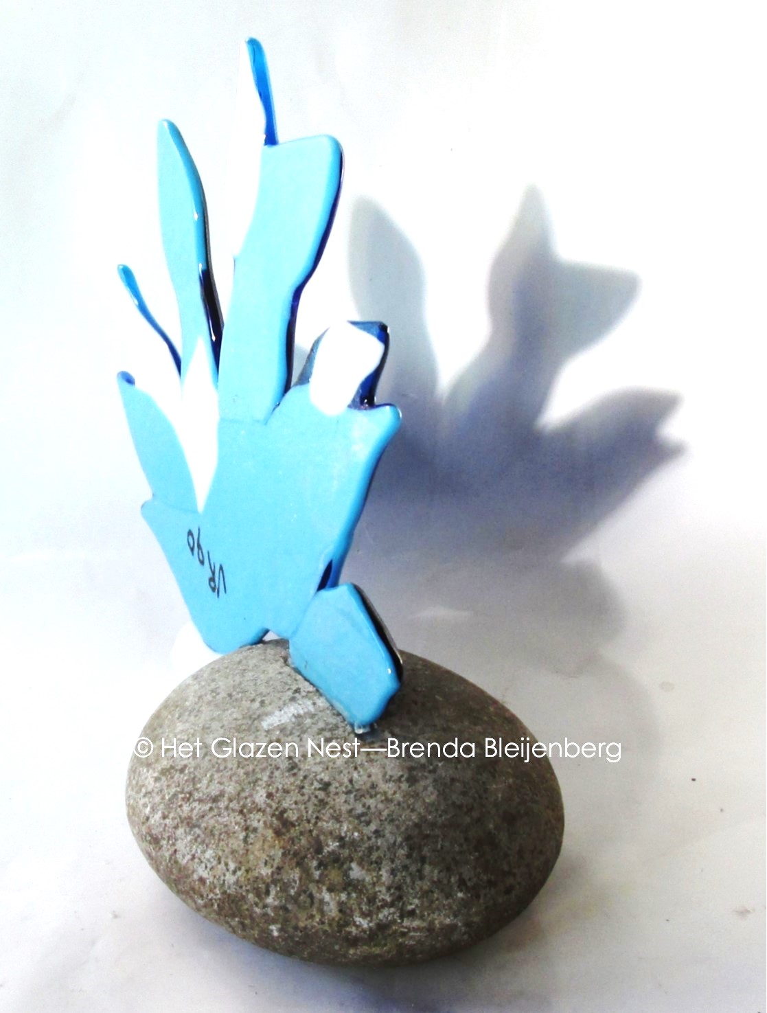 mini urn abstract mensfiguur in blauw
