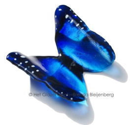 Blauwe glas vlinder