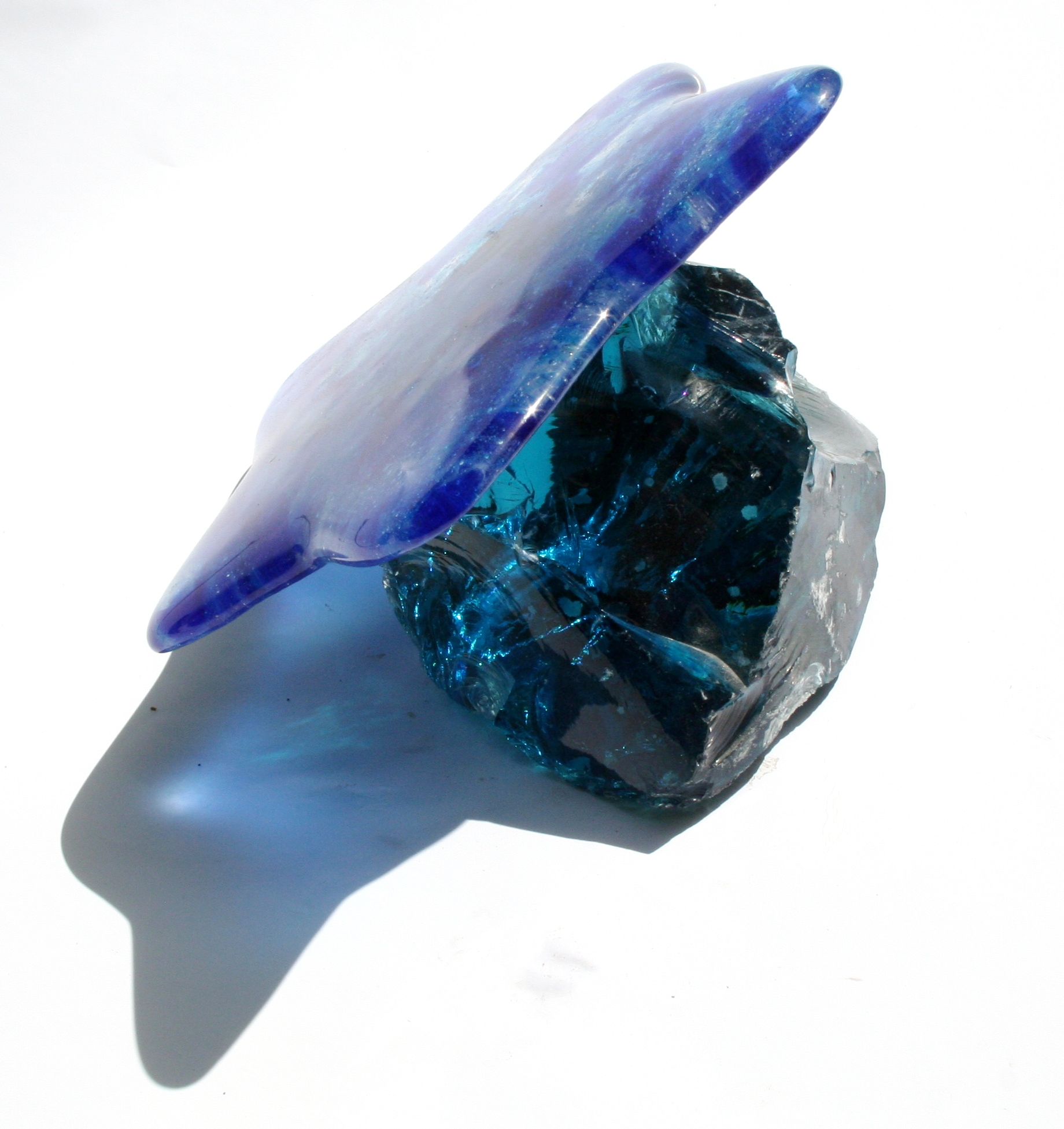 “Blauwe ster in glaskunst”