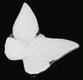 Kleine witte vlinder van glaskunst