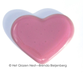 Roze hartje van glas