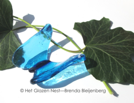 vliegende vlinder in zee blauwe kleuren