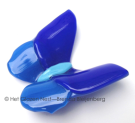Blauwe vlinder van glas